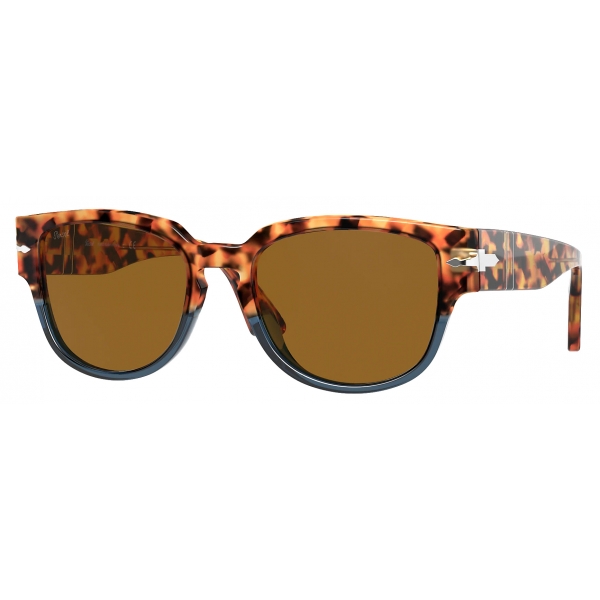 Persol - PO3231S - Brown Tortoise-Opal Blue / Brown - Sunglasses - Persol Eyewear