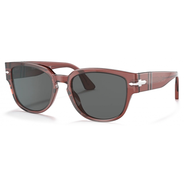 Persol - PO3231S - Red Burnt Transparent / Dark Grey - Sunglasses - Persol Eyewear