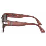 Persol - PO3231S - Red Burnt Transparent / Dark Grey - Sunglasses - Persol Eyewear