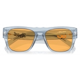 Persol - PO3294S - Azzurro Trasparente / Arancione - Occhiali da Sole - Persol Eyewear