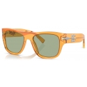 Persol - PO3294S - Arancione Trasparente / Verde Specchiato - Occhiali da Sole - Persol Eyewear