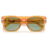 Persol - PO3294S - Transparent Orange / Green Mirror - Sunglasses - Persol Eyewear