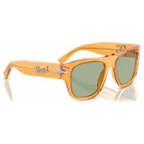 Persol - PO3294S - Transparent Orange / Green Mirror - Sunglasses - Persol Eyewear