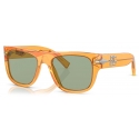 Persol - PO3295S - Transparent Orange / Green Mirror - Sunglasses - Persol Eyewear