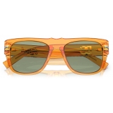 Persol - PO3295S - Arancione Trasparente / Verde Specchiato - Occhiali da Sole - Persol Eyewear