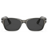 Persol - PO3288S - Transparent Taupe Grey / Polar Black - Sunglasses - Persol Eyewear