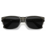 Persol - PO3288S - Transparent Taupe Grey / Polar Black - Sunglasses - Persol Eyewear