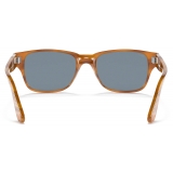 Persol - PO3288S - Striped Brown / Light Blue - Sunglasses - Persol Eyewear