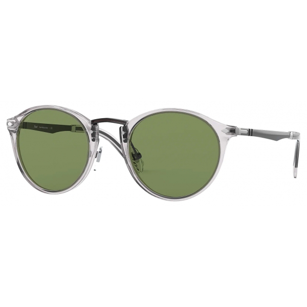 Persol - PO3248S - Grey Transparent / Green - Sunglasses - Persol Eyewear