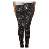 Dondup - Trousers Model Perfect with Star Print - Black - Trousers - Luxury Exclusive Collection