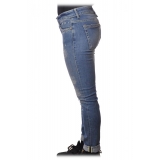 Dondup - Slim Fit Jeans in  Washed Canvas - Blu - Trousers - Luxury Exclusive Collection
