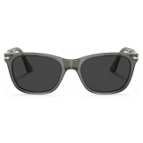 Persol - PO3291S - Transparent Taupe Grey / Polar Black - Sunglasses - Persol Eyewear