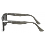 Persol - PO3291S - Transparent Taupe Grey / Polar Black - Sunglasses - Persol Eyewear