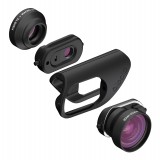 olloclip - Core Lens Set - Black Lens / Black Clip - iPhone 8 / 7 / 8 Plus / 7 Plus - Fisheye Wide-Angle Macro 15X - Lens Set