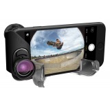 olloclip - Core Lens Set - Black Lens / Black Clip - iPhone 8 / 7 / 8 Plus / 7 Plus - Fisheye Wide-Angle Macro 15X - Lens Set