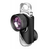 olloclip - Active Lens Set - Black Lens / Black Clip - iPhone 8 / 7 / 8 Plus / 7 Plus - Fisheye Wide-Angle Tele - Lens Set