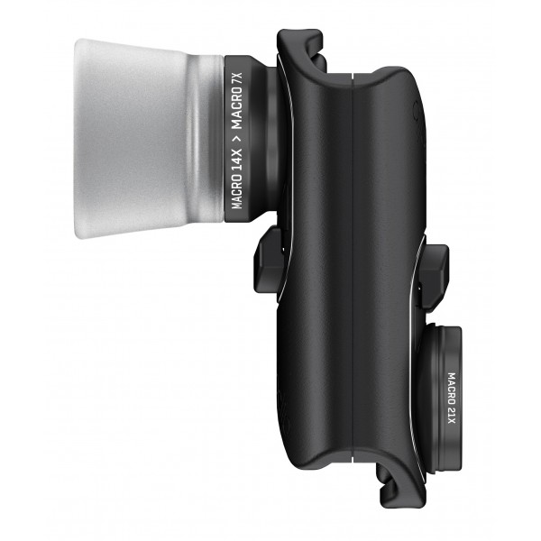 olloclip - Macro Pro Lens Set - Black Lens / Black Clip - iPhone 8 / 7 / 8 Plus / 7 Plus - Macro Lens 7X 14X 21X - Lens Set
