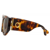 Linda Farrow - Debbie D-Frame Sunglasses in Tortoiseshell - LFL1059C2SUN - Linda Farrow Eyewear