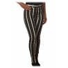 Dondup - Trousers in Striped Pattern- Black - Trousers - Luxury Exclusive Collection