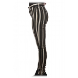Dondup - Pantaloni in Fantasia a Righe - Nero - Pantalone - Luxury Exclusive Collection