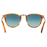 Persol - PO3108S - Striped Brown / Blue - Sunglasses - Persol Eyewear