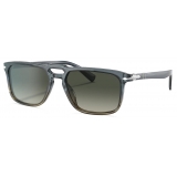 Persol - PO3273S - Grey Gradient Green Striped / Light Grey Gradient - Sunglasses - Persol Eyewear