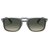 Persol - PO3273S - Grigio Sfumato Verde Striato / Grigio Chiaro Sfumato - Occhiali da Sole - Persol Eyewear