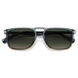 Persol - PO3273S - Grigio Sfumato Verde Striato / Grigio Chiaro Sfumato - Occhiali da Sole - Persol Eyewear