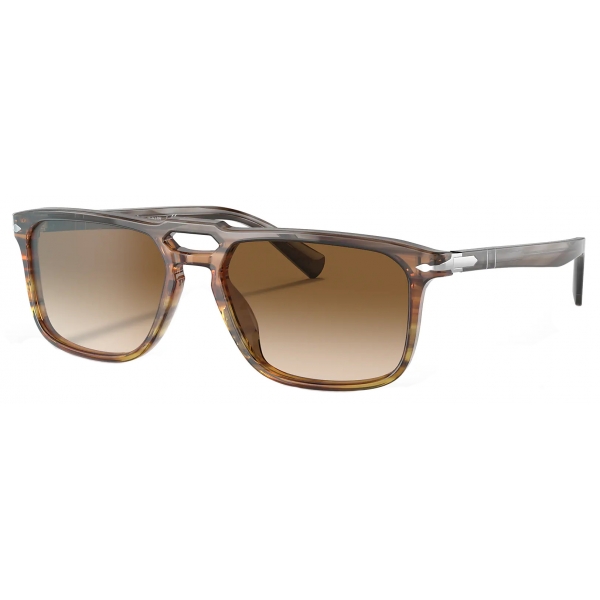 Persol - PO3273S - Grigio Striato Sfumato Marrone / Marrone Sfumato - Occhiali da Sole - Persol Eyewear