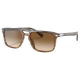 Persol - PO3273S - Grigio Striato Sfumato Marrone / Marrone Sfumato - Occhiali da Sole - Persol Eyewear