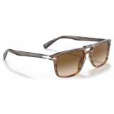 Persol - PO3273S - Striped Grey Gradient Striped Brown / Brown Gradient - Sunglasses - Persol Eyewear