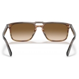 Persol - PO3273S - Striped Grey Gradient Striped Brown / Brown Gradient - Sunglasses - Persol Eyewear