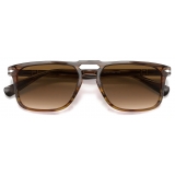 Persol - PO3273S - Striped Grey Gradient Striped Brown / Brown Gradient - Sunglasses - Persol Eyewear