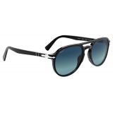 Persol - El Profesor Sergio - Black / Polarized Light Blue Gradient - Sunglasses - Persol Eyewear