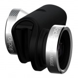 olloclip - 4 in 1 Lens Set - Silver / Black Clip - iPhone 6 / 6s / 6 Plus / 6s Plus - Fisheye Wide-Angle Macro - Lens Set