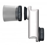 olloclip - Macro Pro Lens Set - White / White Clip - iPhone 6 / 6s / 6 Plus / 6s Plus - Macro 7X 14X 21X - Lens Set