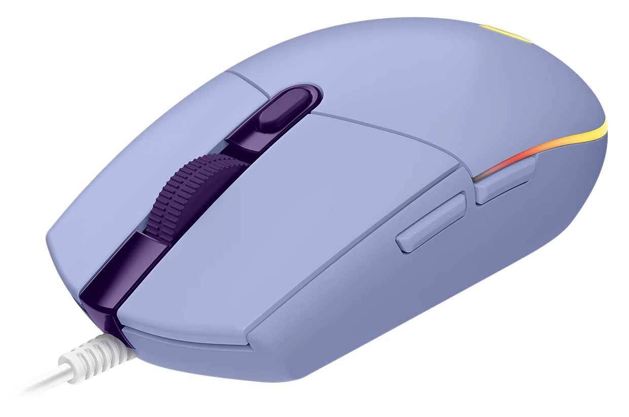 Logitech - G203 Lightsync RGB Gaming Mouse - Lilac - Gaming Mouse - Avvenice