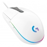 Logitech - G203 Lightsync RGB Gaming Mouse - White - Gaming Mouse