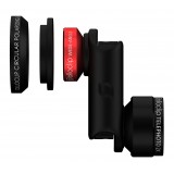 olloclip - Telephoto + Wide-Angle + Macro 10X + CPL Lens Set - Black Red / Black Clip - iPhone 6 / 6s / 6 Plus / 6s Plus