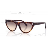 Tom Ford - Amber Sunglasses - Cat-Eye Sunglasses - Gradient Havana - FT0990 - Sunglasses - Tom Ford Eyewear