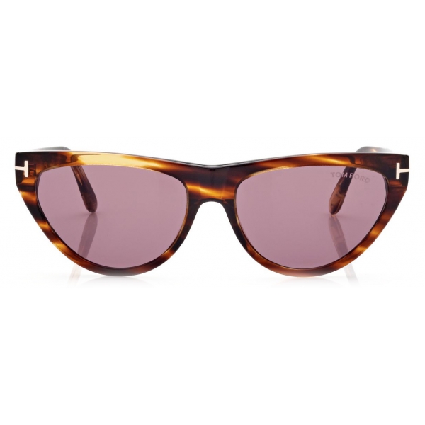 Tom Ford - Amber Sunglasses - Occhiali da Sole Cat-Eye - Havana Viola - FT0990 - Occhiali da Sole - Tom Ford Eyewear