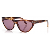 Tom Ford - Amber Sunglasses - Cat-Eye Sunglasses - Havana Violet - FT0990 - Sunglasses - Tom Ford Eyewear