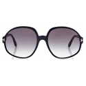 Tom Ford - Claude Sunglasses - Occhiali da Sole Oversize Rotondi - Nero - FT0991 - Occhiali da Sole - Tom Ford Eyewear