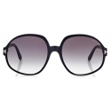 Tom Ford - Claude Sunglasses - Round Oversize Sunglasses - Black - FT0991 - Sunglasses - Tom Ford Eyewear