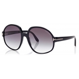 Tom Ford - Claude Sunglasses - Round Oversize Sunglasses - Black - FT0991 - Sunglasses - Tom Ford Eyewear