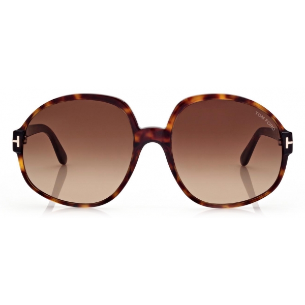 Tom Ford - Claude Sunglasses - Round Oversize Sunglasses - Dark Havana - FT0991 - Sunglasses - Tom Ford Eyewear