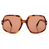 Tom Ford - Delphine Sunglasses - Occhiali da Sole a Farfalla - Havana Scuro - FT0992 - Occhiali da Sole - Tom Ford Eyewear