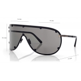 Tom Ford - Kyler Sunglasses - Mask Sunglasses - Matte Black - FT1043 - Sunglasses - Tom Ford Eyewear