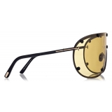 Tom Ford - Kyler Sunglasses - Mask Sunglasses - Matte Black Brown - FT1043 - Sunglasses - Tom Ford Eyewear