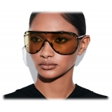 Tom Ford - Kyler Sunglasses - Maschera - Nero Opaco Marrone - FT1043 - Occhiali da Sole - Tom Ford Eyewear